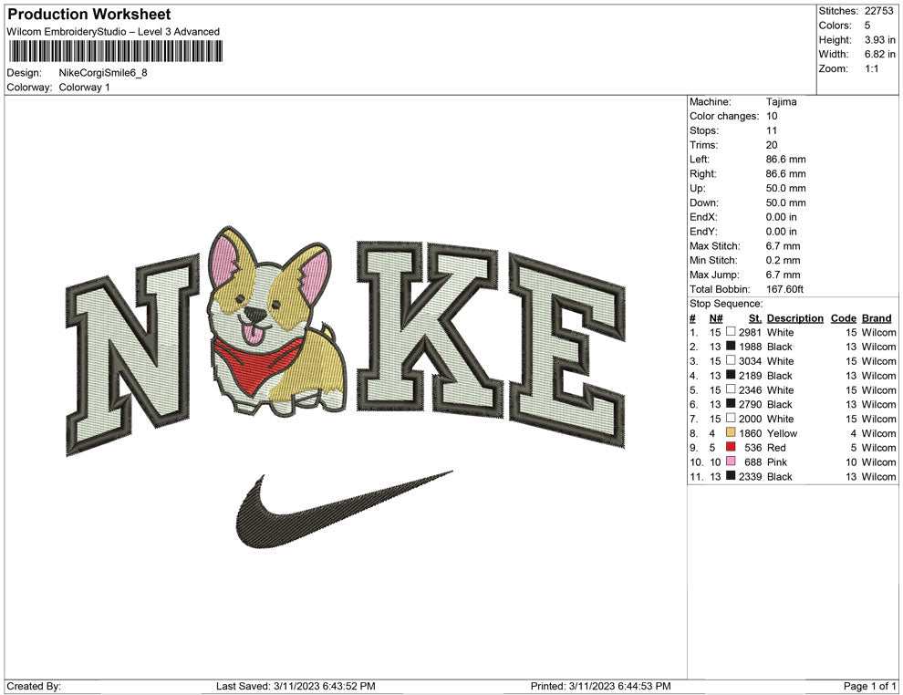Nike Corgi Smile