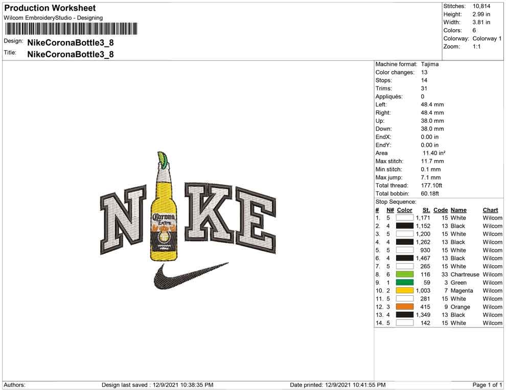 Nike Corona Extra Bottle