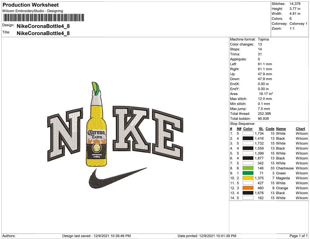 Nike Corona Extra Bottle