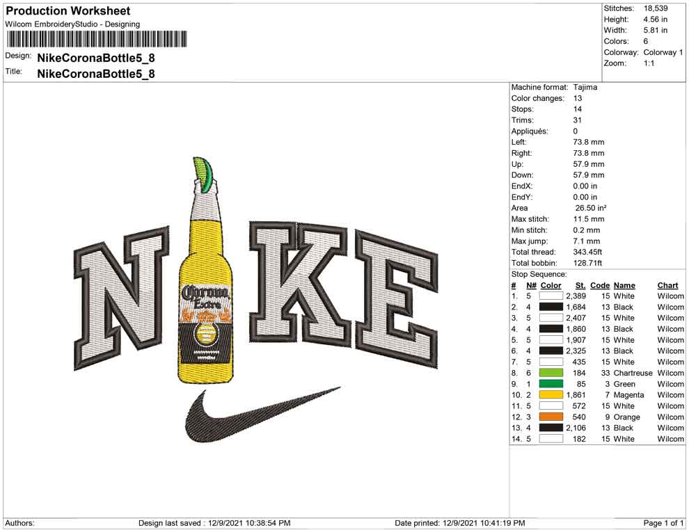 Nike Corona Extra Bottle