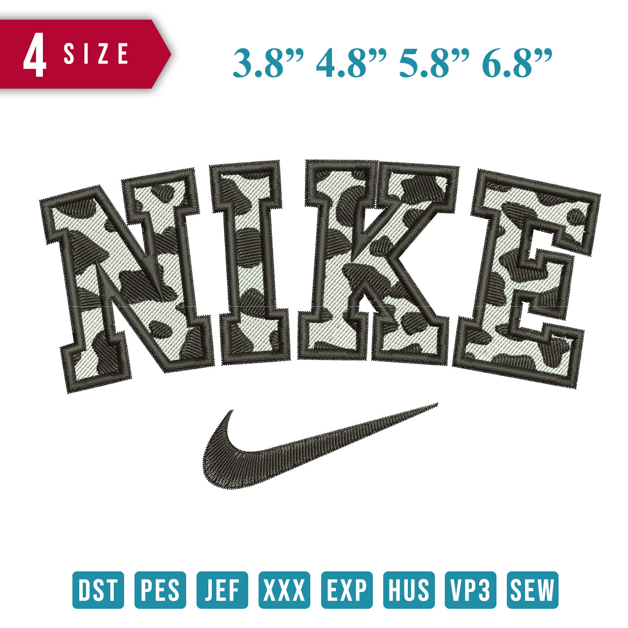 Nike cow 2024 print embroidery