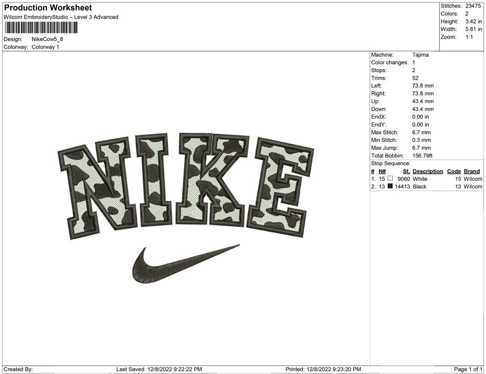 Nike cow motifs