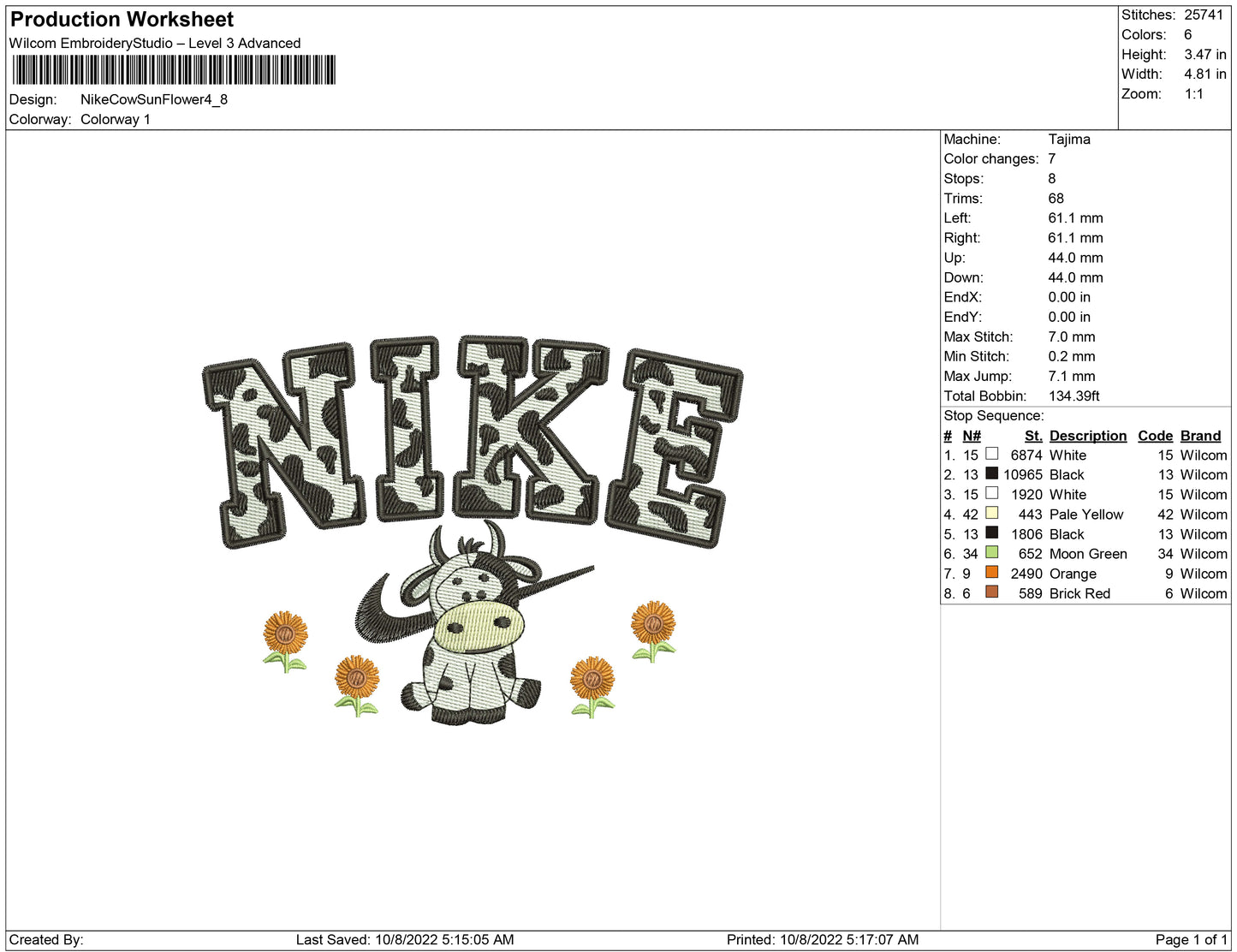 Nike Cow Sunflower