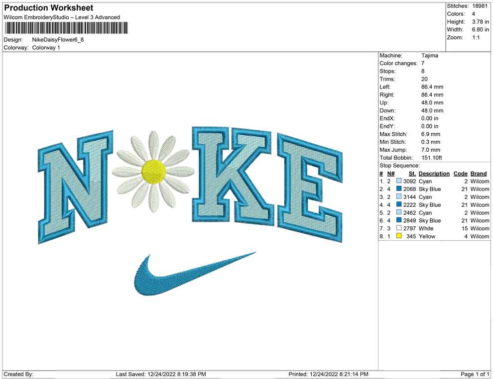 Nike Daisy Flower