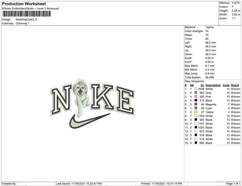 Nike Dog cute