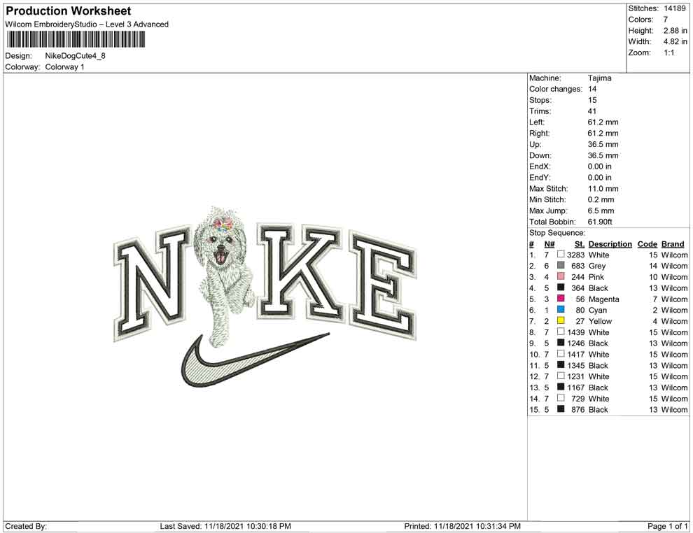 Nike Dog cute