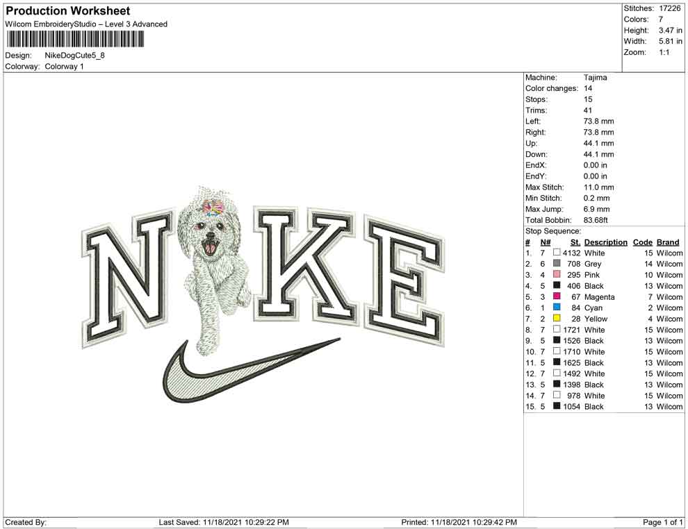 Nike Dog cute