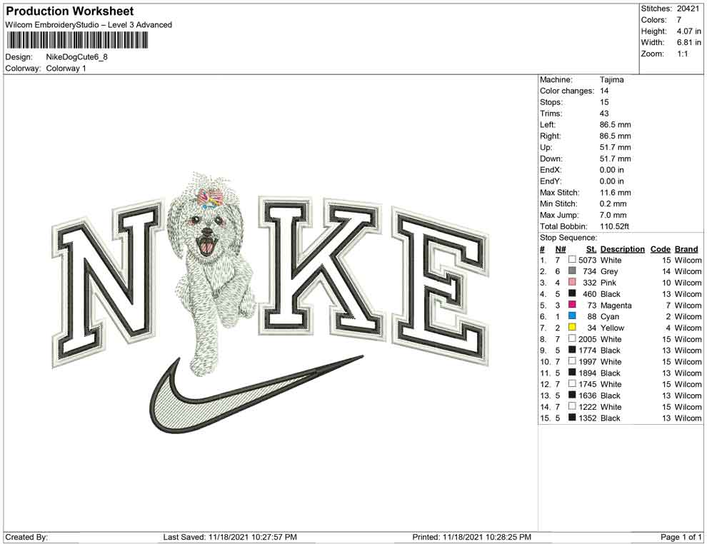 Nike Dog cute