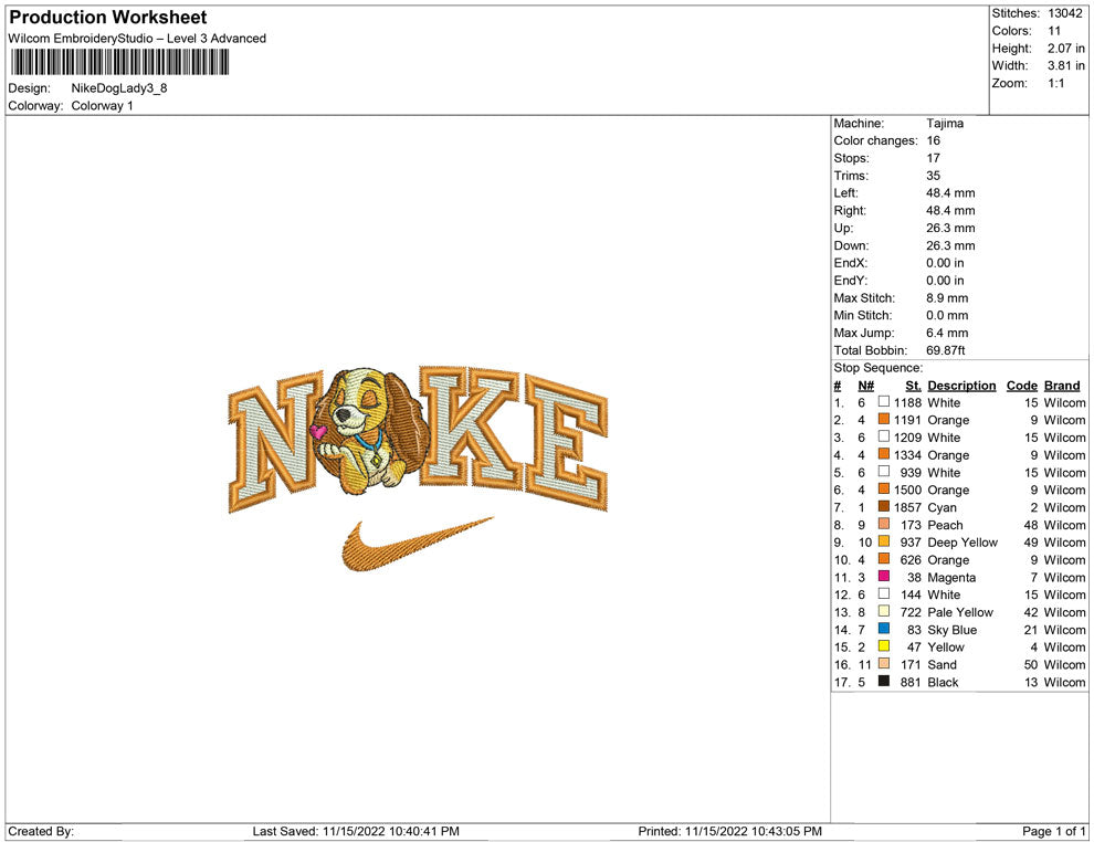 Nike Fill Lady Dog