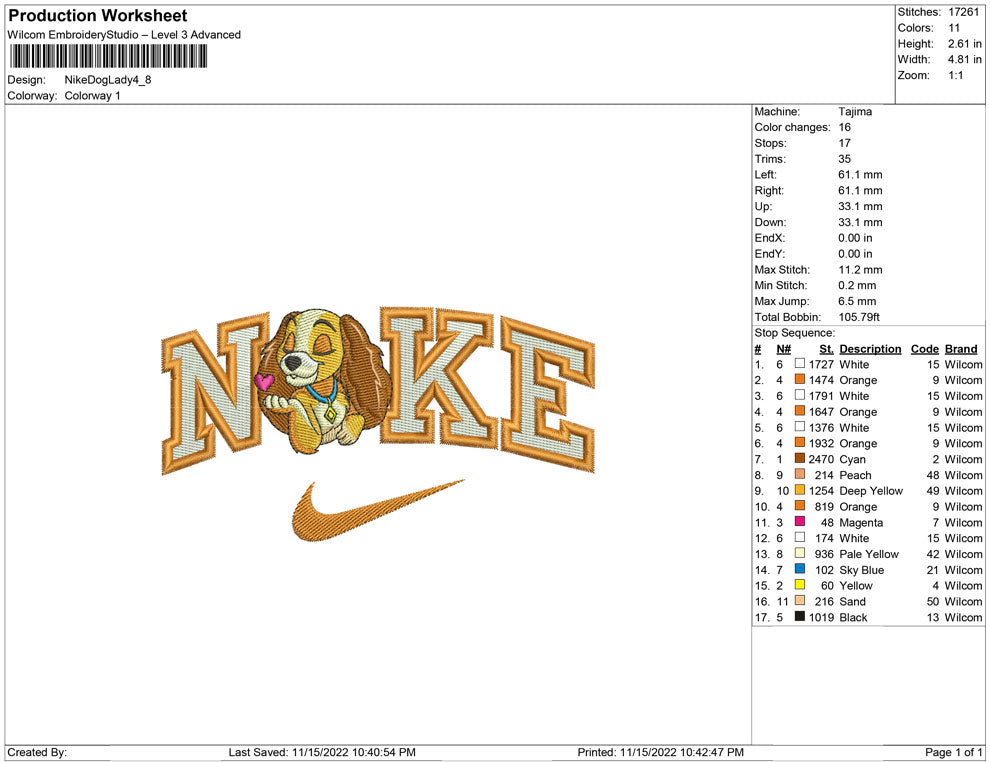 Nike Fill Lady Dog