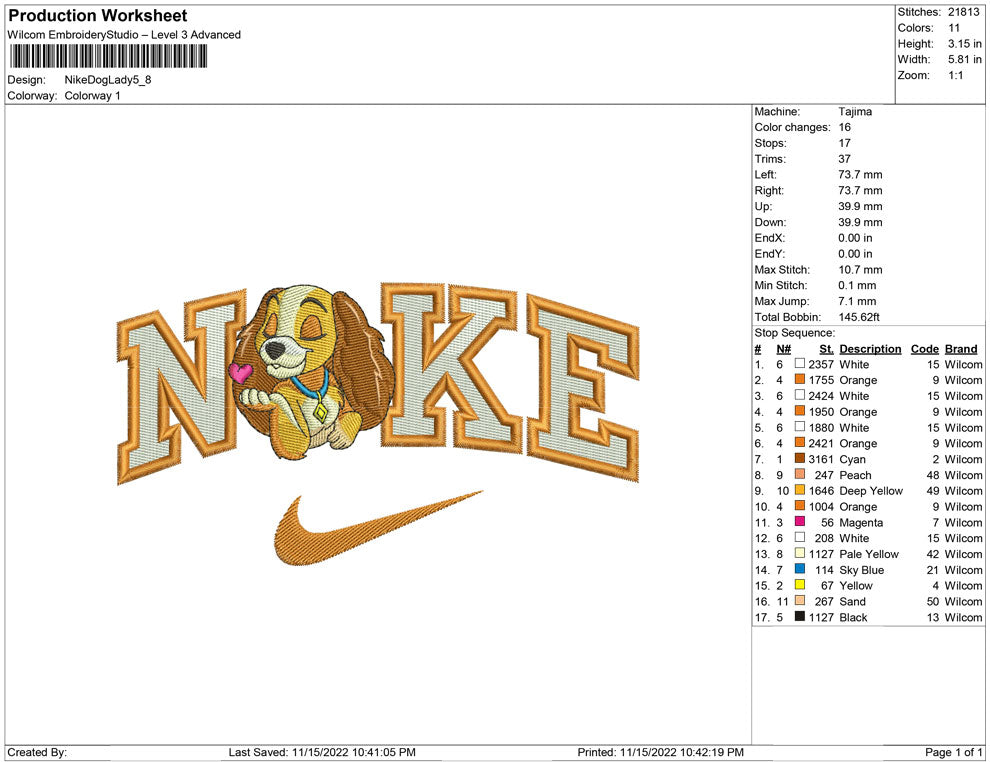 Nike Fill Lady Dog