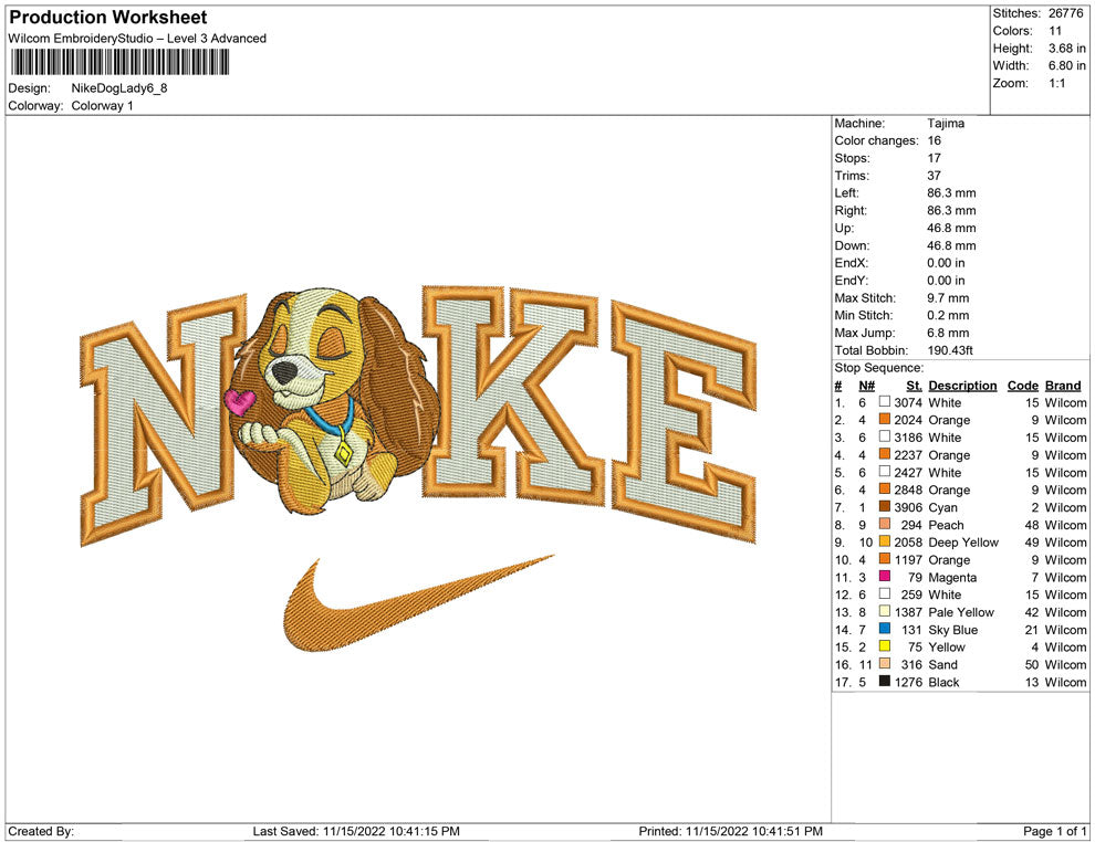 Nike Fill Lady Dog