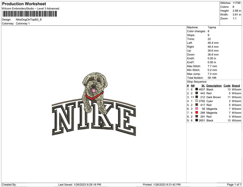 Nike Dog on Top B