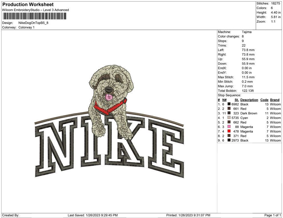 Nike Dog on Top B