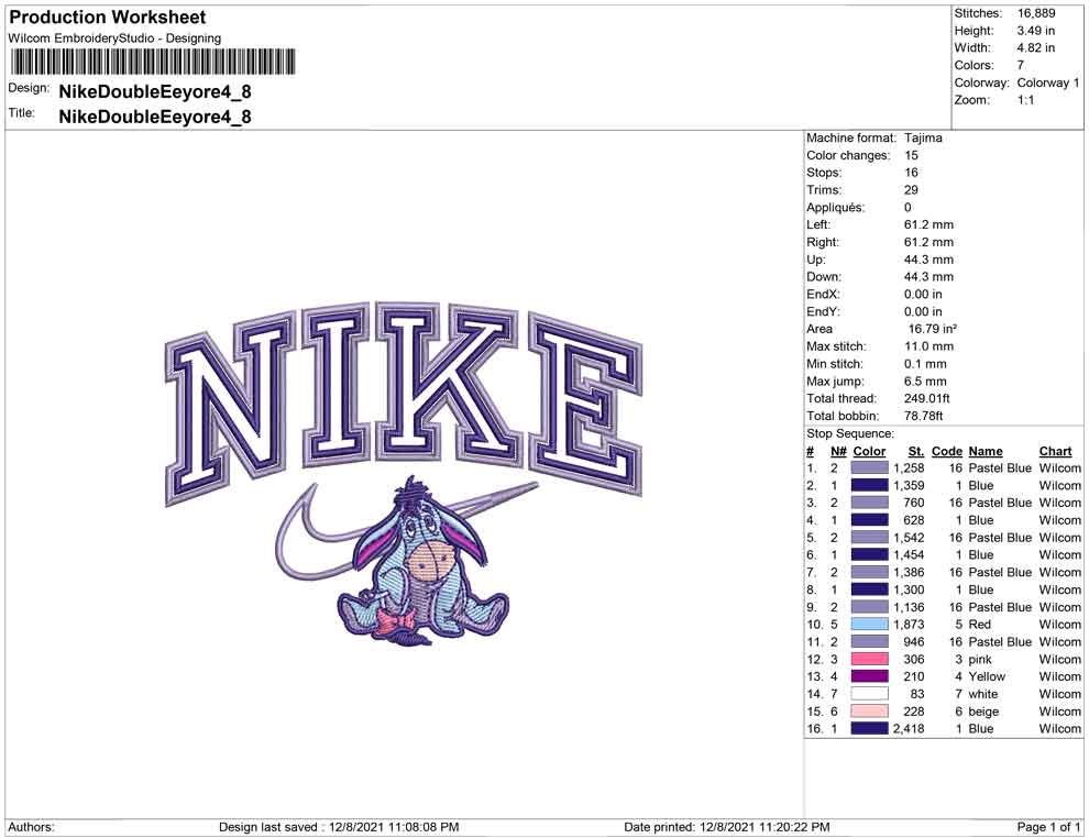 Nike Double outline EEyore