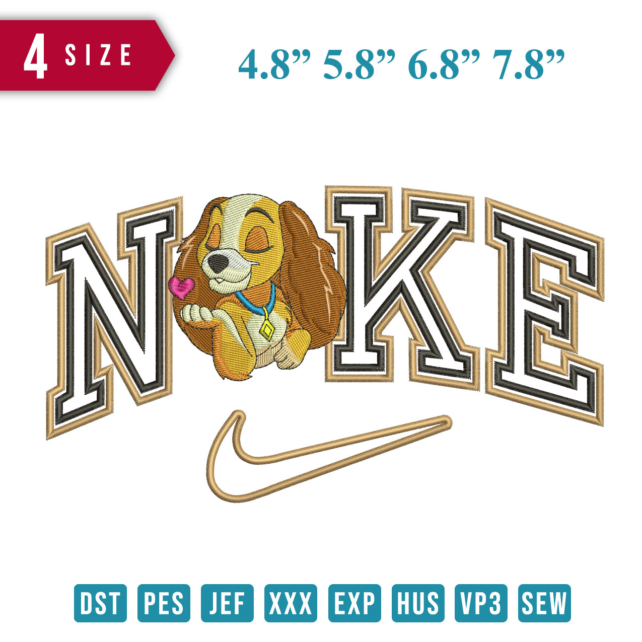 Nike Double outline Lady Dog – Embrobuy