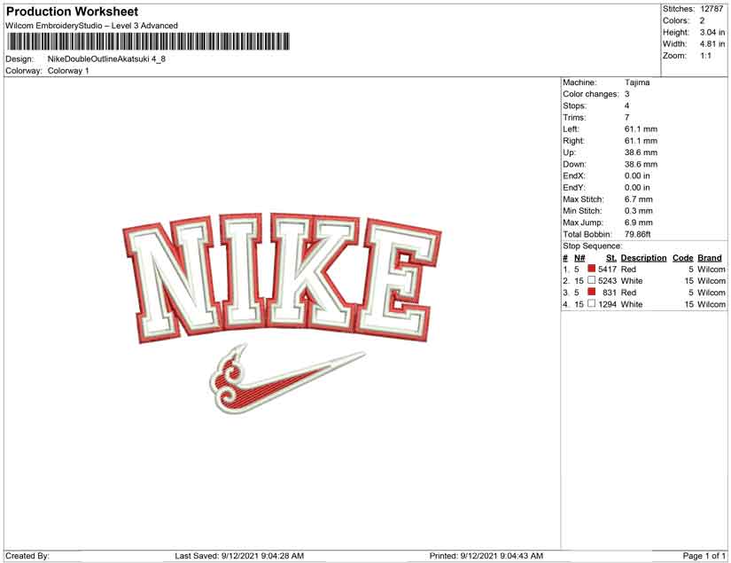 Nike Double Outline Akatsuki