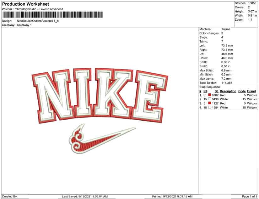 Nike Double Outline Akatsuki
