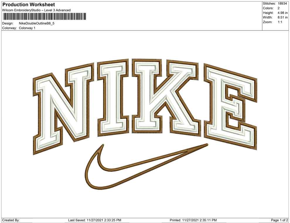Nike Double outline B