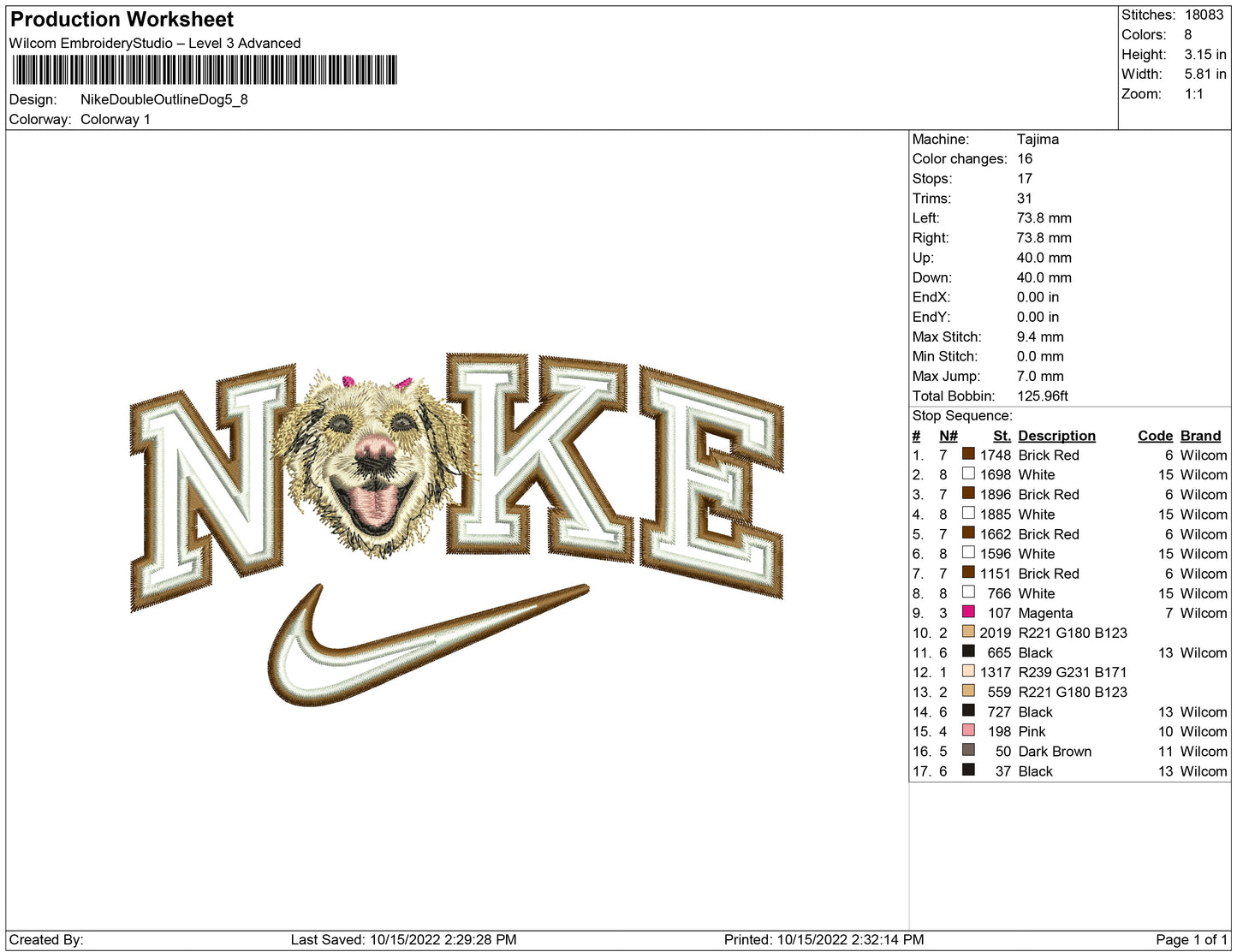 Nike Double outline Dog