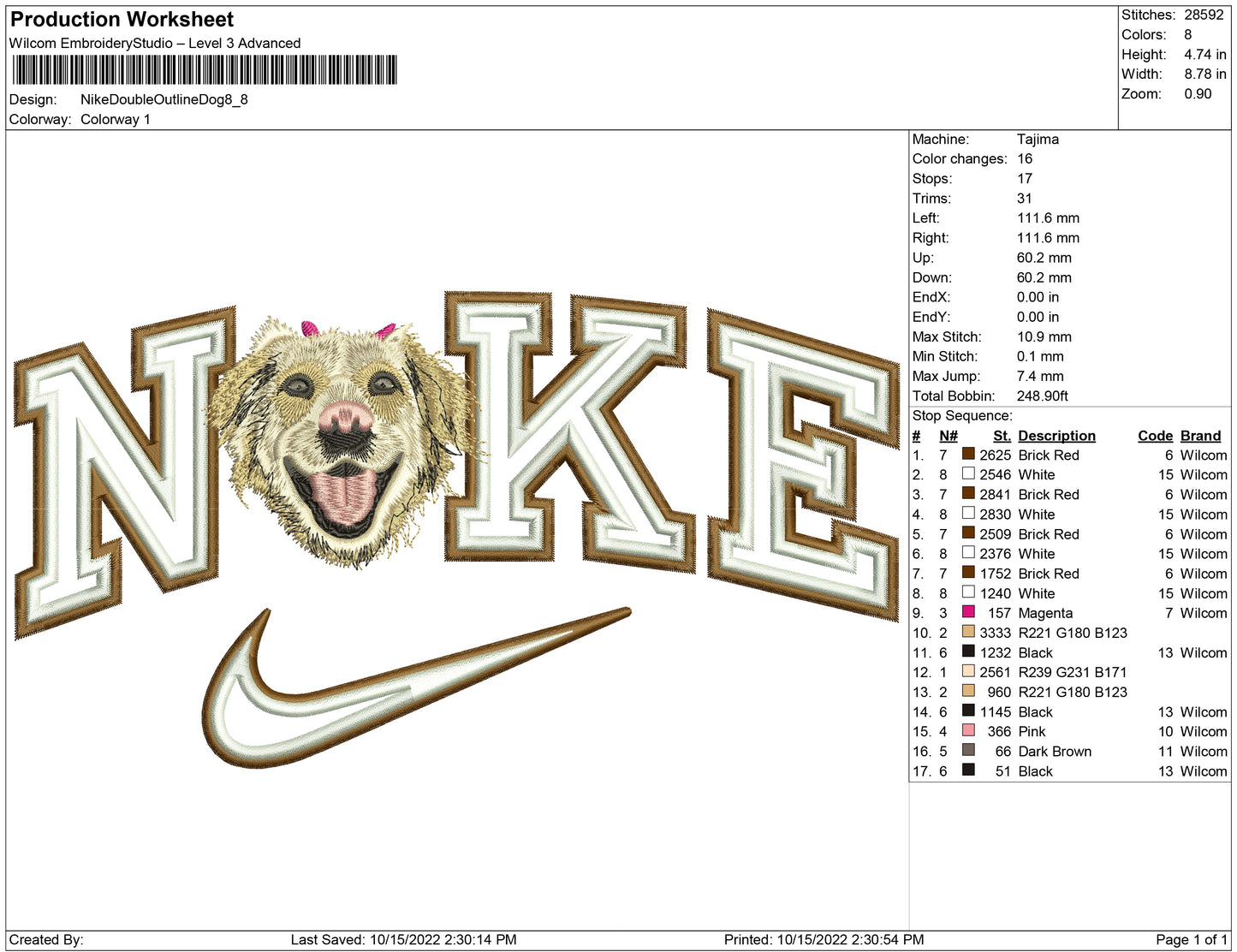 Nike Double outline Dog
