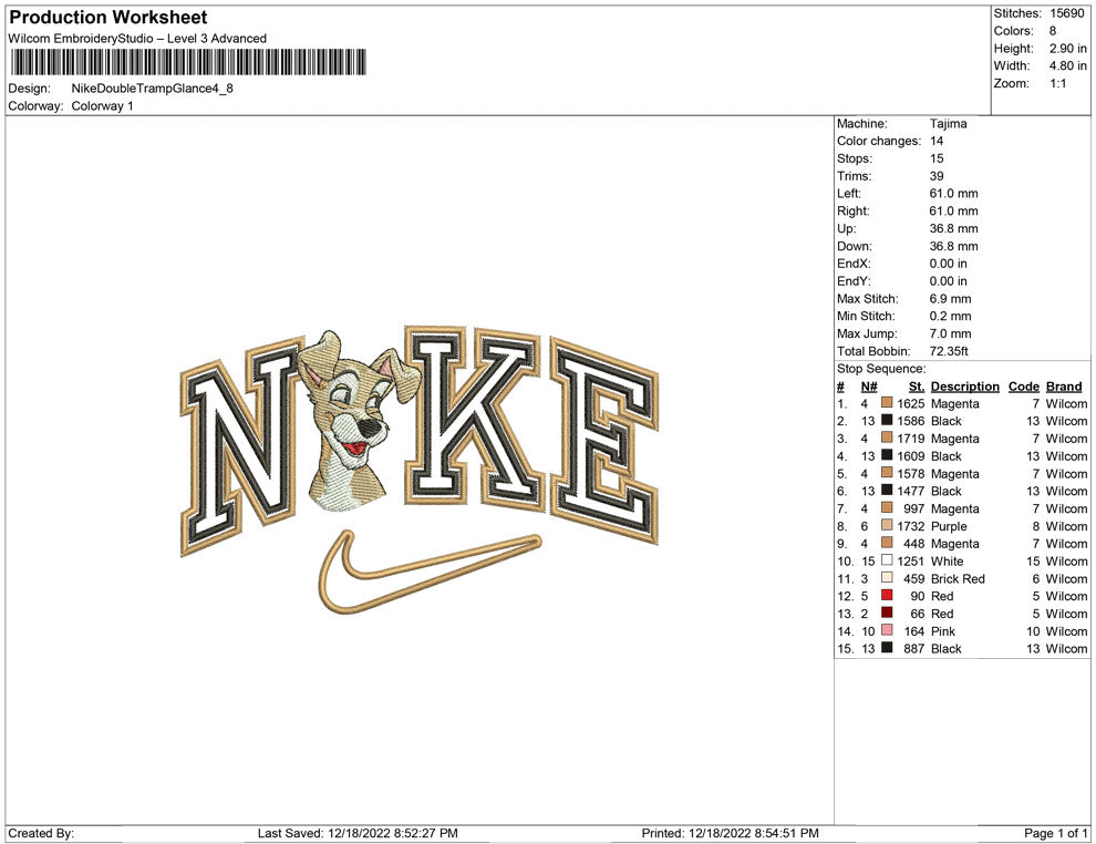 Nike Double outline Tramp