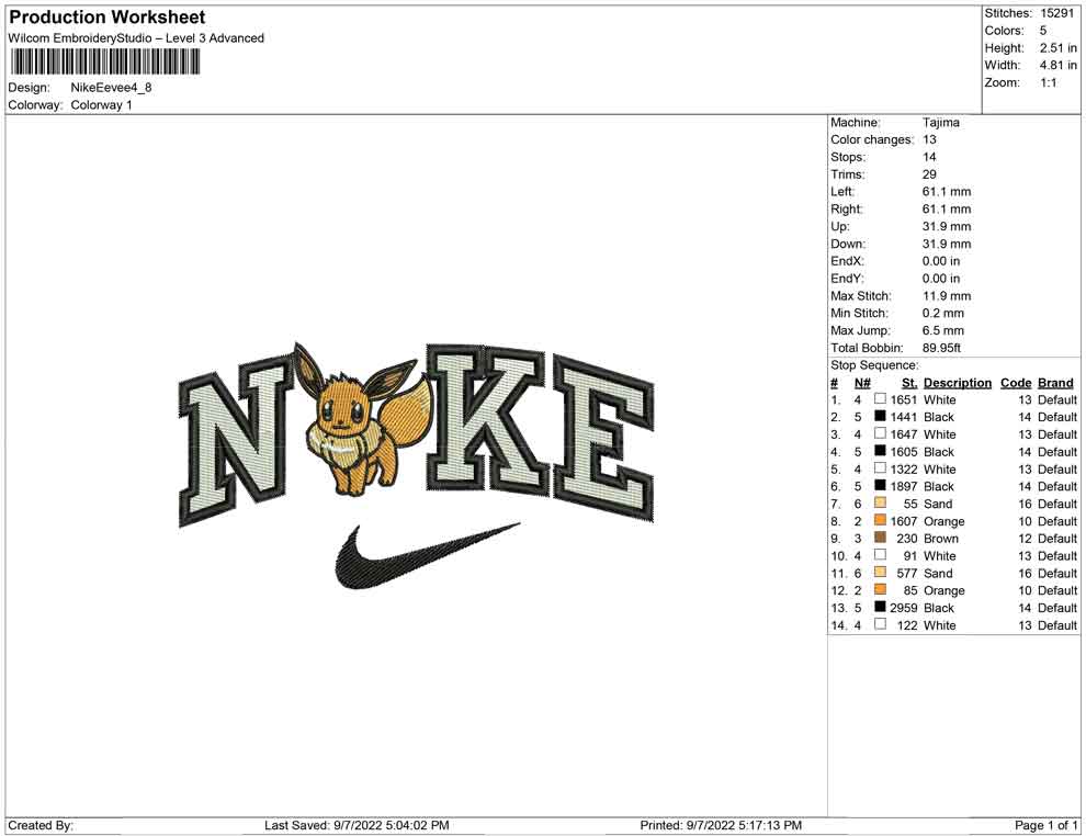 Nike Eeve pokemon