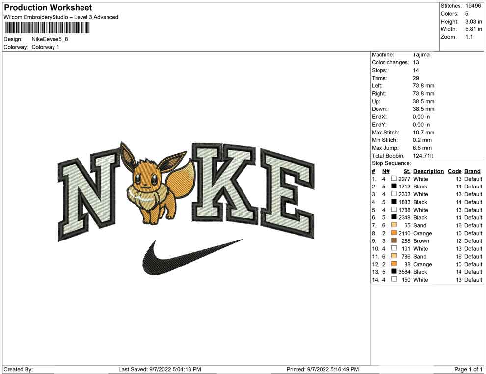 Nike Eeve pokemon