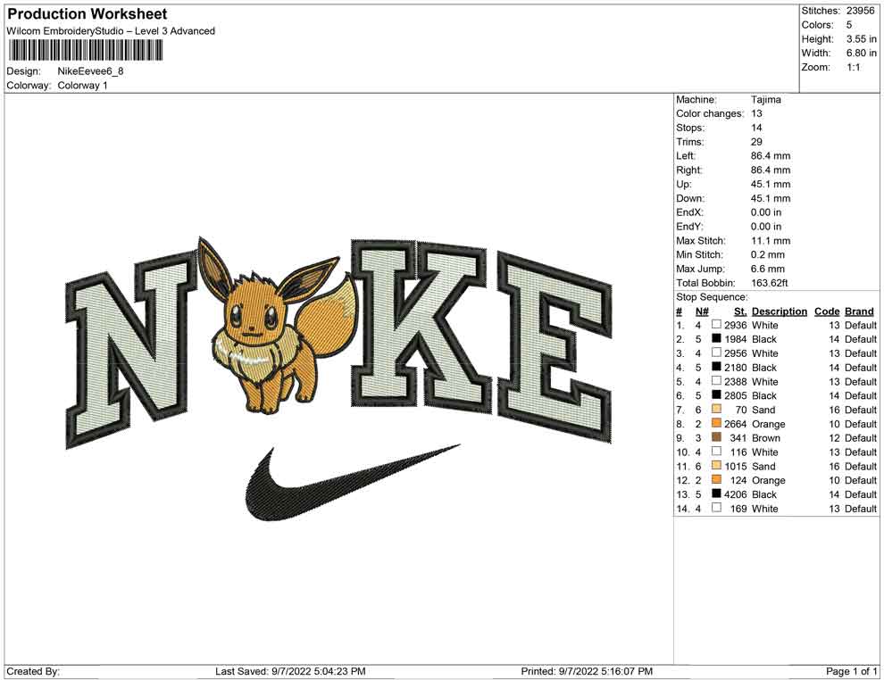 Nike Eeve pokemon