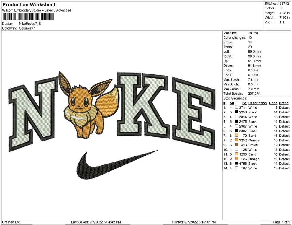 Nike Eeve pokemon