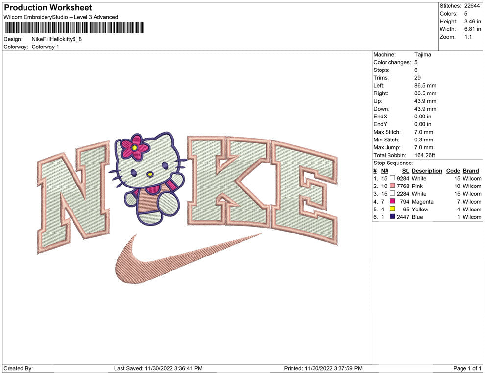 Nike fill Hello Kitty
