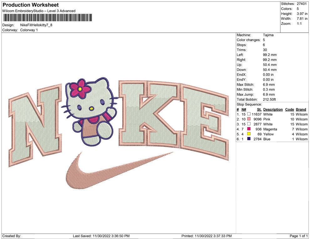 Nike fill Hello Kitty