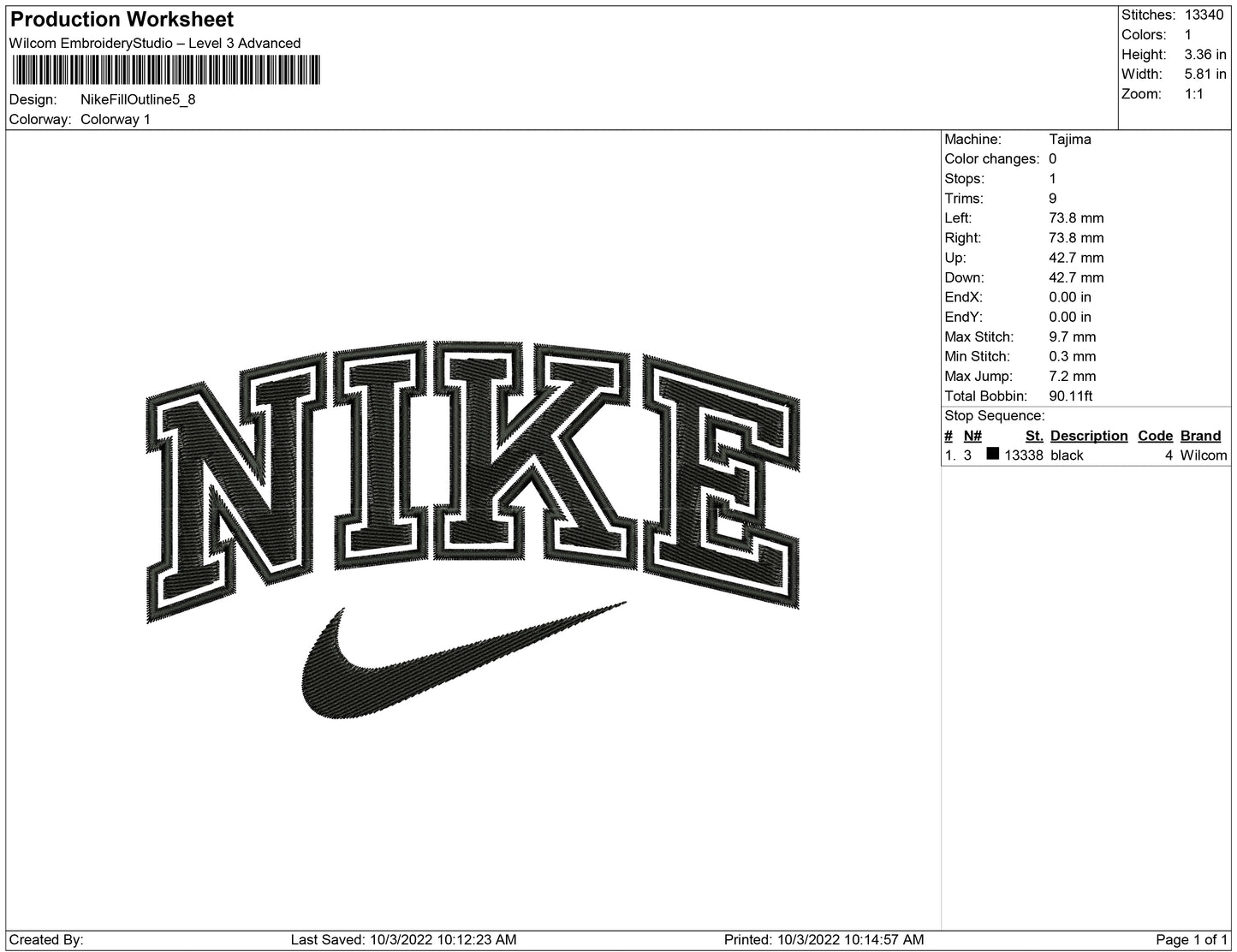 Nike Fill and Line