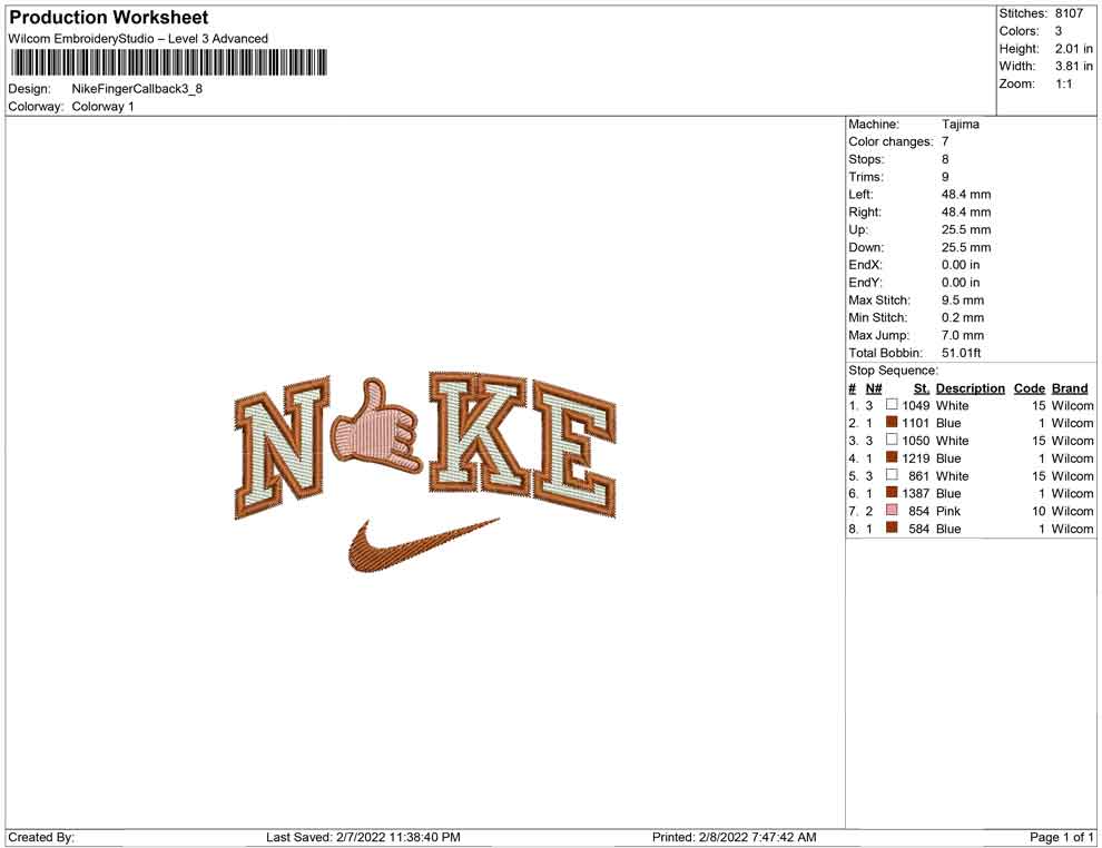 Nike Finger Callback