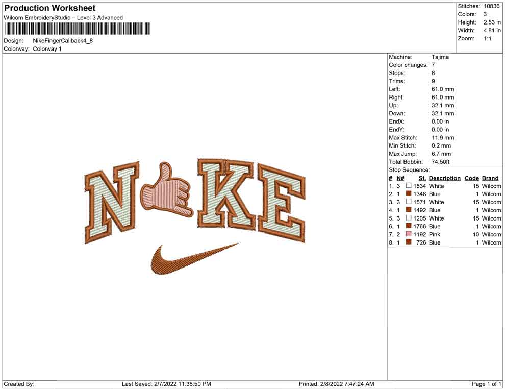 Nike Finger Callback