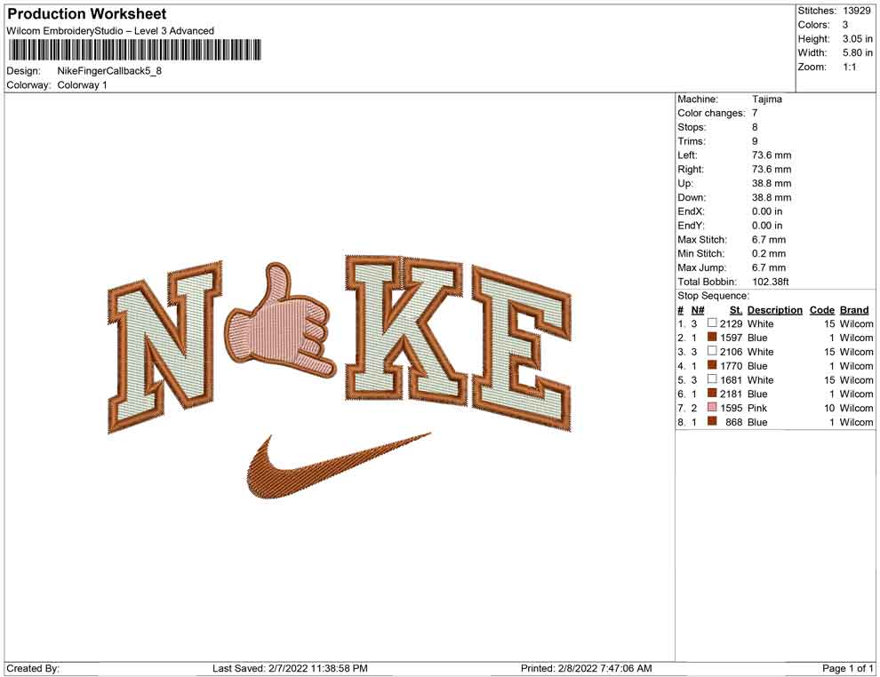 Nike Finger Callback