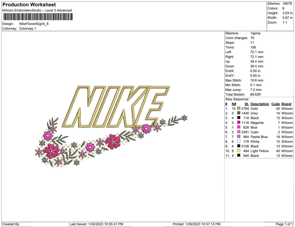 Nike Flower Sign