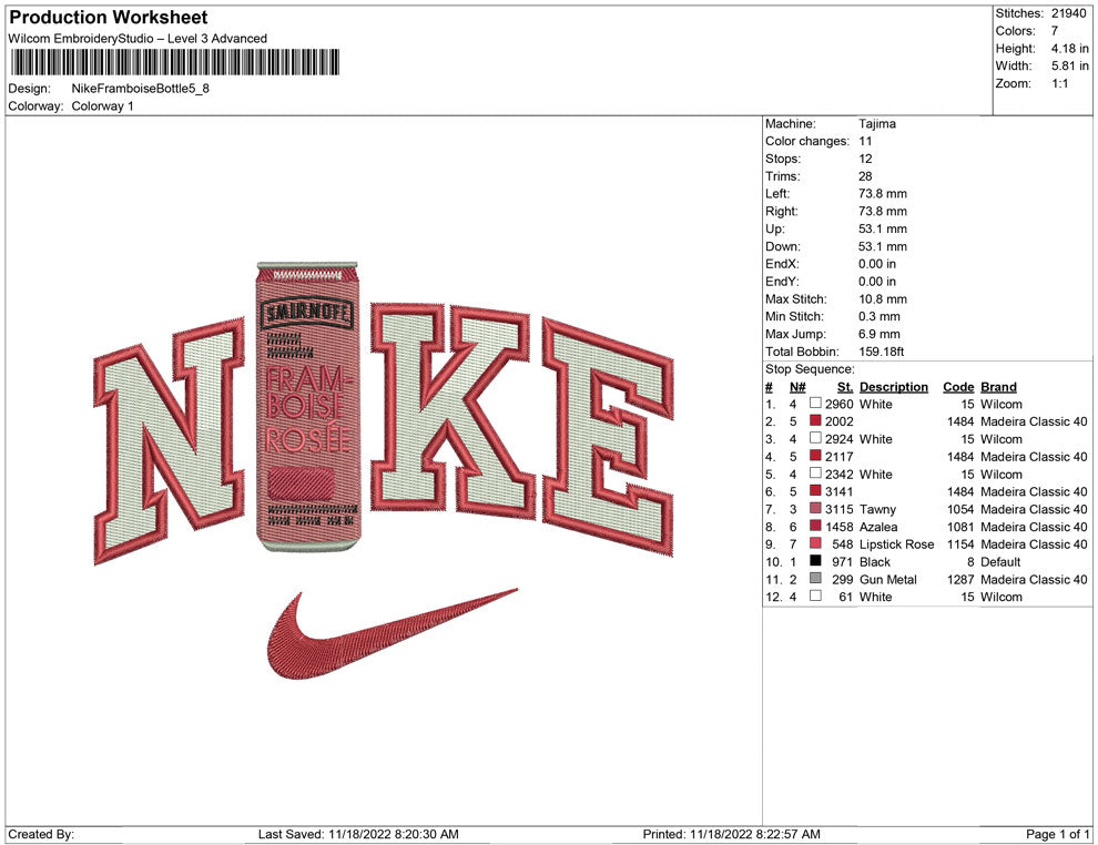 Nike Framboise Bottle