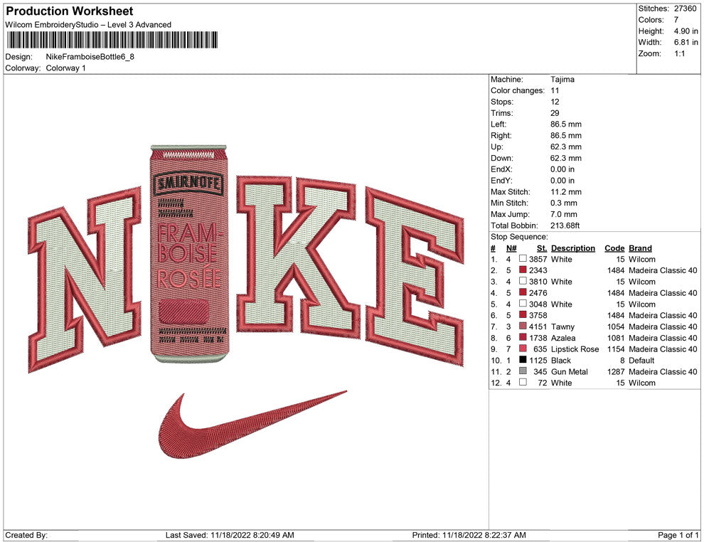 Nike Framboise Bottle
