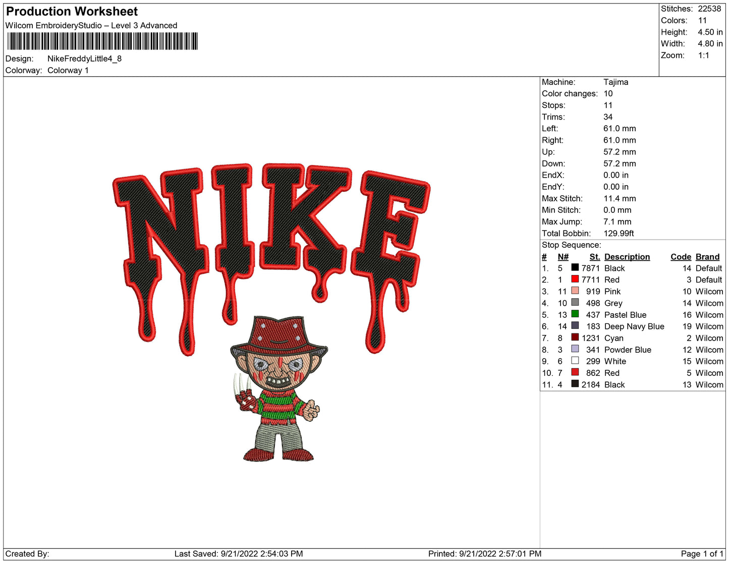Nike Freddy krueger Little