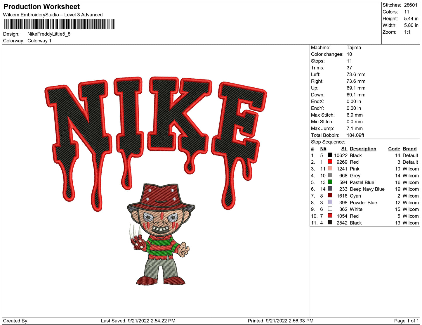 Nike Freddy krueger Little