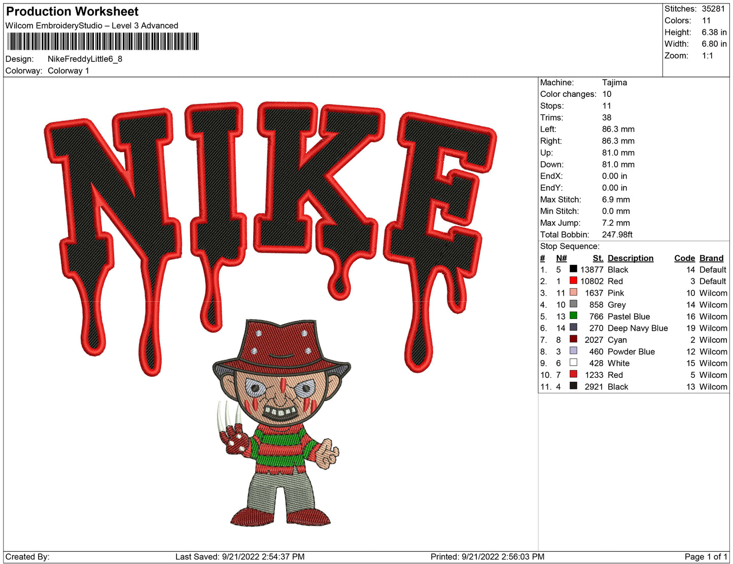 Nike Freddy krueger Little