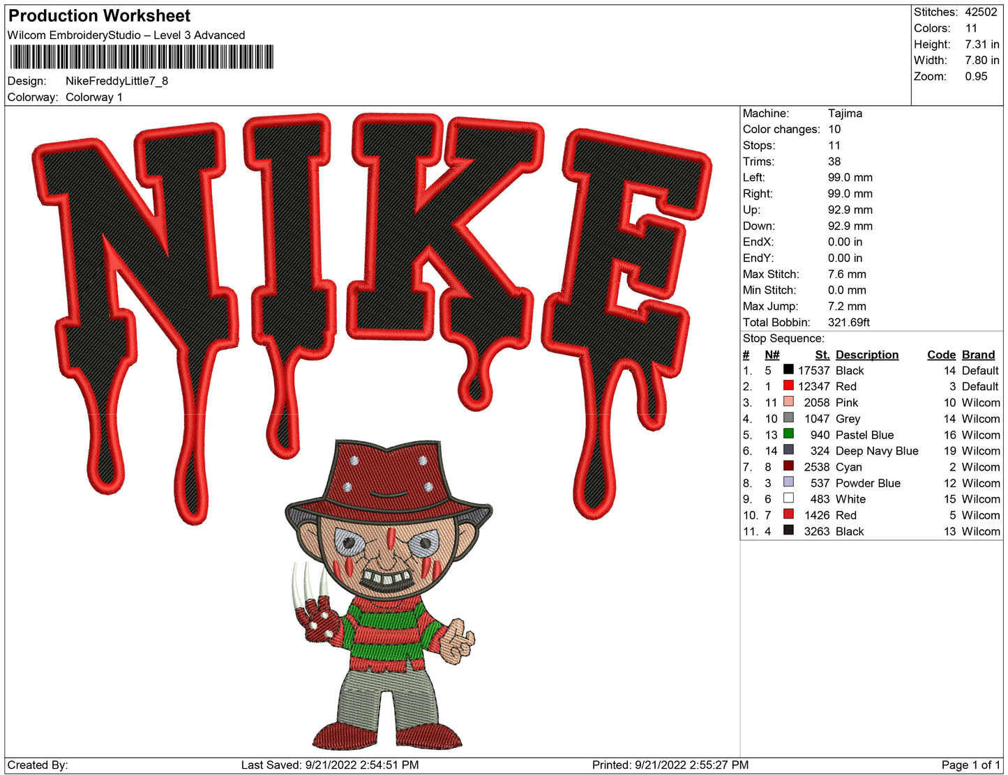Nike Freddy krueger Little