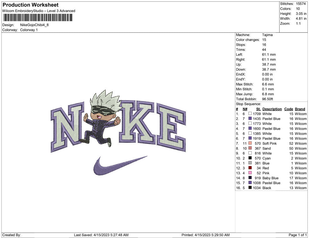 Nike Gojo Satoru chibi