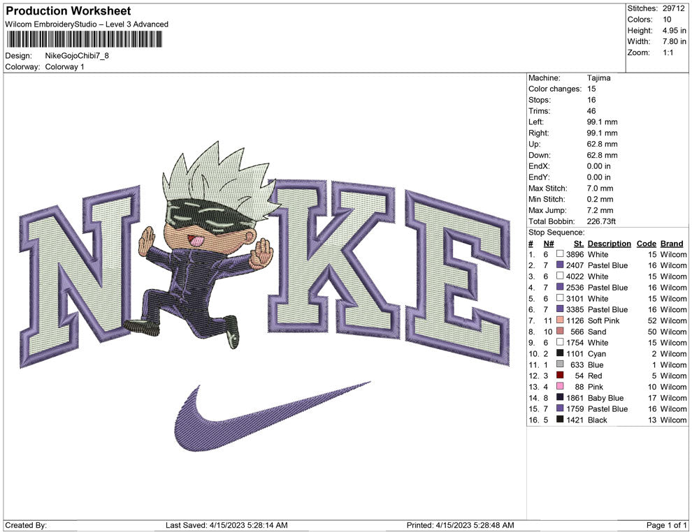 Nike Gojo Satoru chibi
