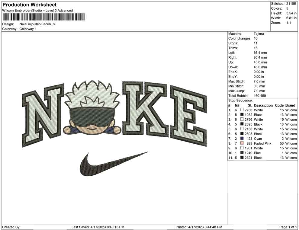 Nike Gojo Chibi Face
