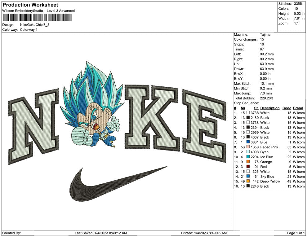 Nike Goku chibi