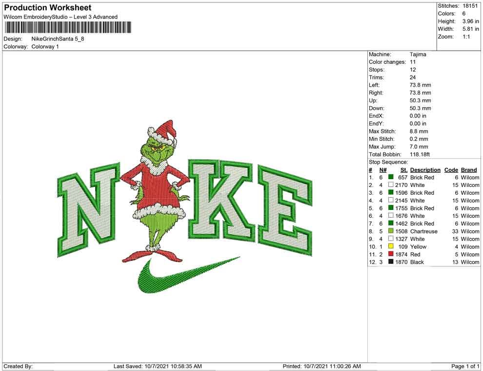Nike Grinch Santa