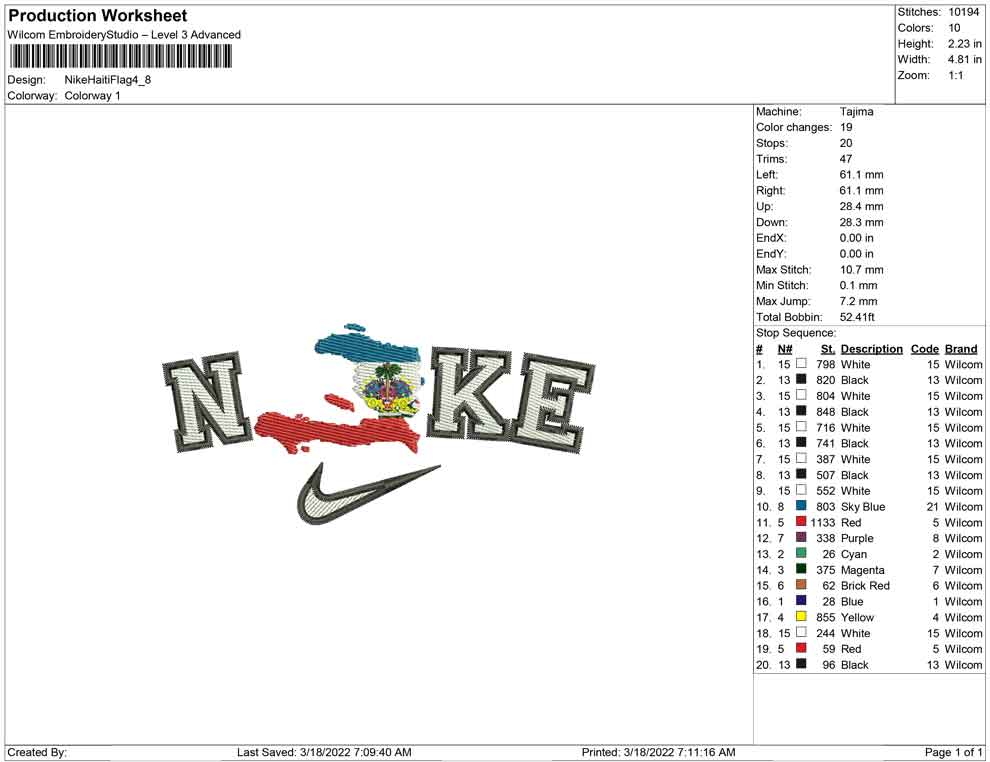 Nike Haiti flag