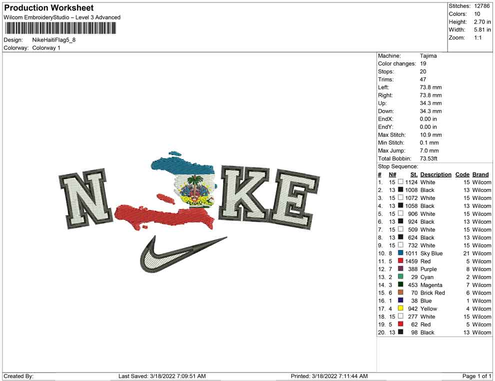 Nike Haiti flag